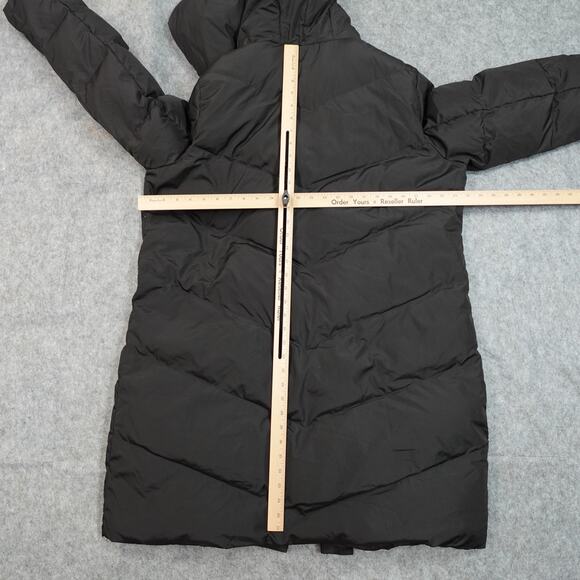 Ralph Lauren Coat Womens Extra Large Black Goose Down Puffer Hooded Parka Long - Picture 8 of 12